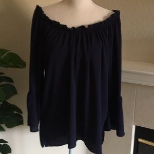 Navy off the Shoulder Tunic
